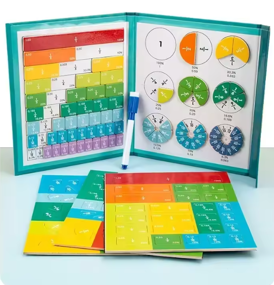 Magnetic Fraction Demonstration Book. 1 Set Math Teaching Aid. Learning Toy for Gift. Mathematical Knowledge Training Toys. Interactive Game Props. Educational Material - Bild 4