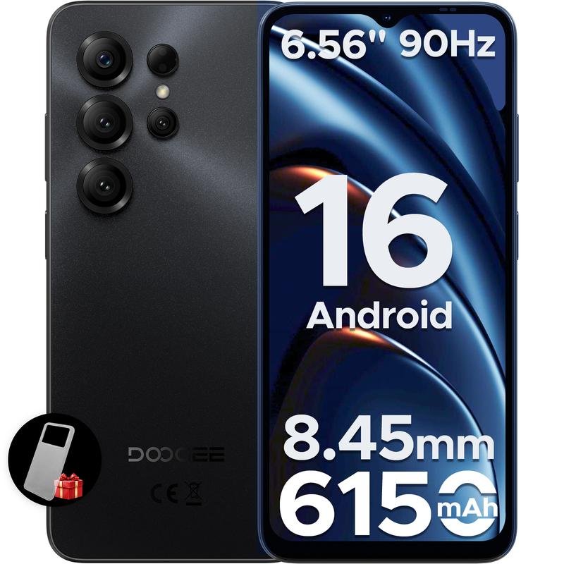 DOOGEE Note56 X Android 16 Telefono Movil Libres, 6150mAh 24GB+ 64GB/2TB Smartphone, Octa Core Telefonos Moviles HD+ 6,56", Cámara 8MP Teléfono Móvil, Gemini AI/Dual SIM/Face ID/GPS/OTG/Widevine L1
